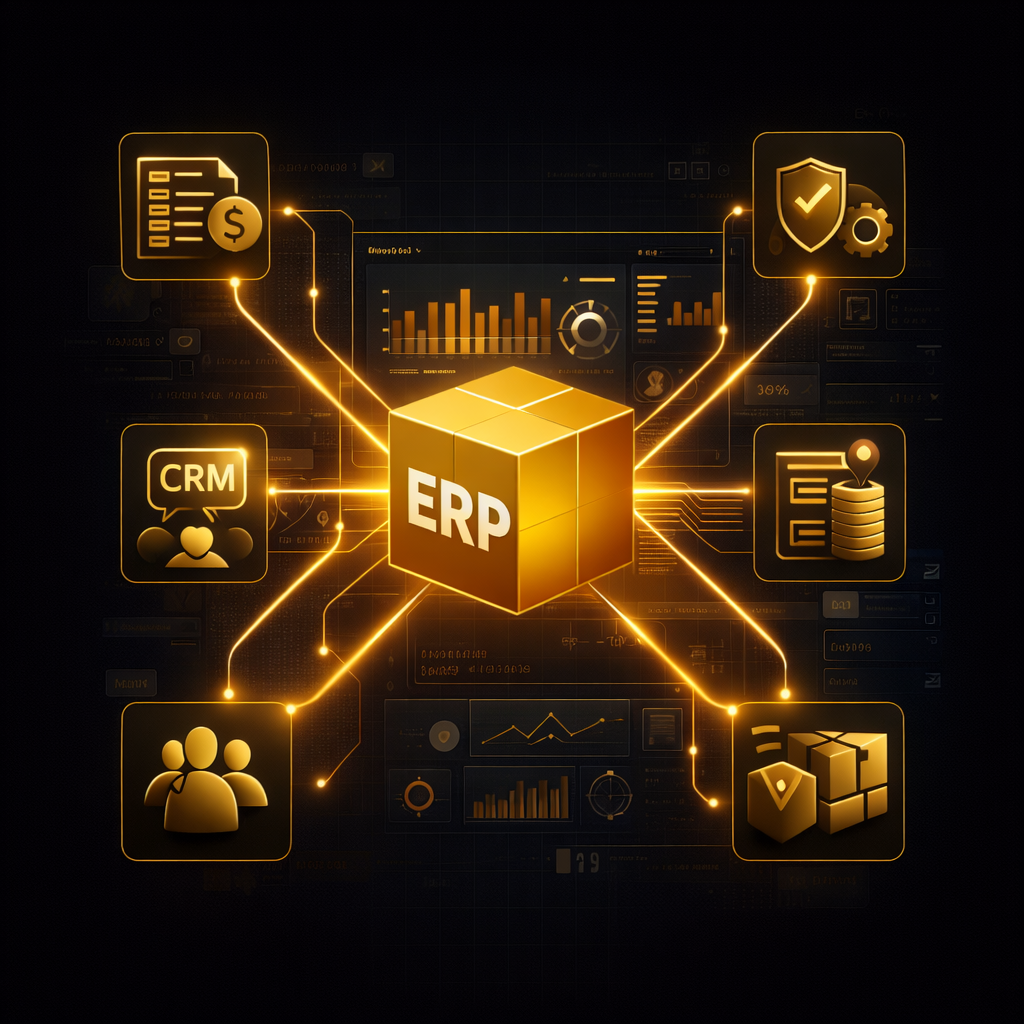 تصور لشاشة نظام ERP متكامل